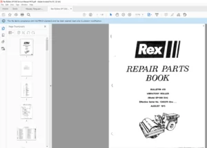 Rex Rollers SP1300 Service Manual #470 - PDF DOWNLOAD