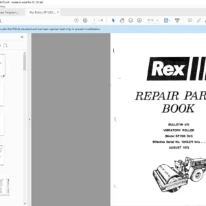 Rex Rollers SP1300 Service Manual #470 - PDF DOWNLOAD