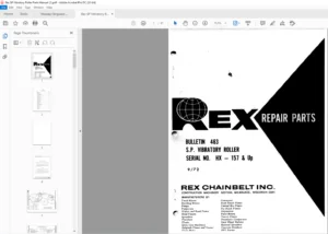 Rex SP Vibratory Roller Parts Manual - PDF DOWNLOAD