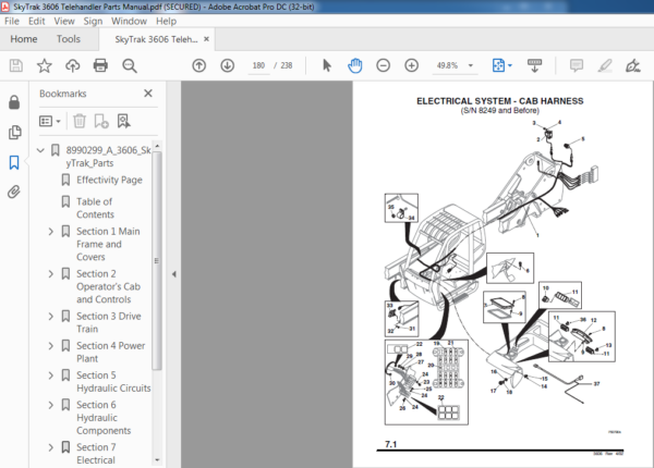 Sky Trak 3606 Telehandler Parts Manual - PDF DOWNLOAD - HeyDownloads ...