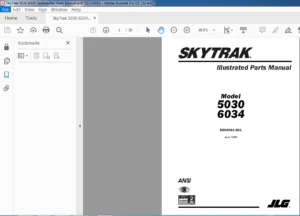 Sky Trak 5030 6034 Telehandler Parts Manual - PDF DOWNLOAD