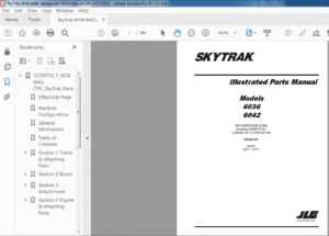 Sky Trak 6036 6042 Telehandler Parts Manual - PDF DOWNLOAD