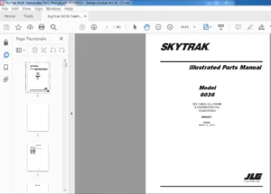 Sky Trak 6036 Telehandler Parts Manual - PDF DOWNLOAD