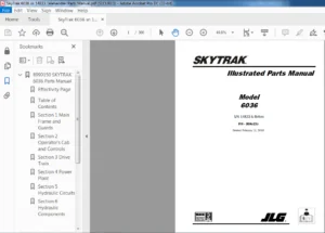 Sky Trak 6036 SN 14833 Telehandler Parts Manual - PDF DOWNLOAD
