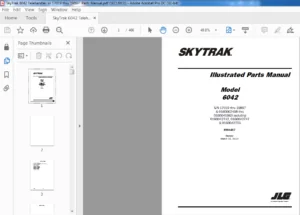 SKY TRAK 6042 Telehandler SN 17019 thru 19897  Parts Manual - PDF DOWNLOAD
