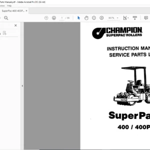 Super Pac 400 400P Service Parts Manual - PDF DOWNLOAD
