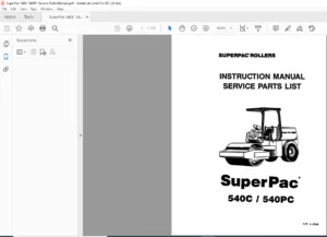 Super Pac 540C 540PC Service Parts Manual- PDF DOWNLOAD