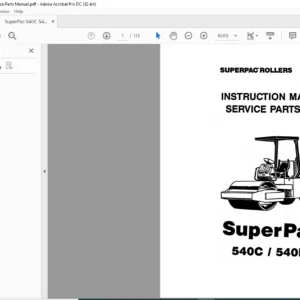 Super Pac 540C 540PC Service Parts Manual- PDF DOWNLOAD