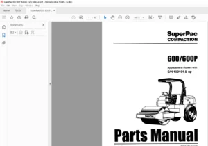 Super Pac 600 600P Rollers Parts Manual - PDF DOWNLOAD