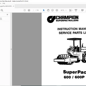SuperPac 600 600P Rollers Service Parts Manual - PDF DOWNLOAD