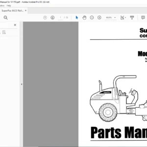 Super Pac 6620 Rollers Parts Manual Sn 101755 - PDF DOWNLOAD
