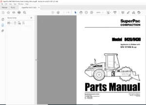 SuperPac 8420 8430 Rollers Parts Catalog Manual - PDF DOWNLOAD