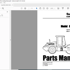 SuperPac 8420 8430 Rollers Parts Catalog Manual - PDF DOWNLOAD