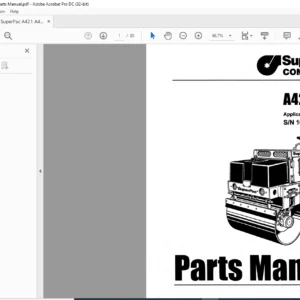 Super Pac A421 A471 Rollers Parts Manual - PDF DOWNLOAD