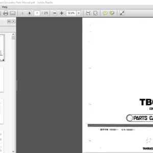 TAKEUCHI TB030(B) Compact Excavator Parts Manual - PDF DOWNLOAD