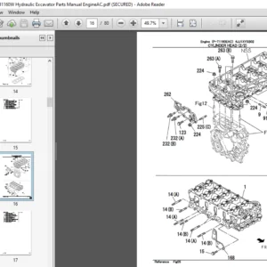 TAKEUCHI TB1160W Hydraulic Excavator Parts Manual - PDF DOWNLOAD