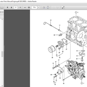 TAKEUCHI TB128FR Hydraulic Excavator Parts Manual Engine - PDF DOWNLOAD