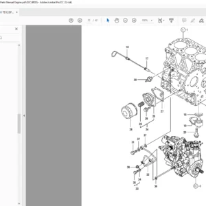 TAKEUCHI TB128FR Hydraulic Excavator Parts Manual Engine - PDF DOWNLOAD