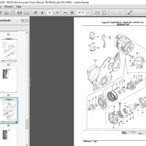 TAKEUCHI TB20R , TB23R Mini Excavator Parts Manual TB23REAB - PDF DOWNLOAD