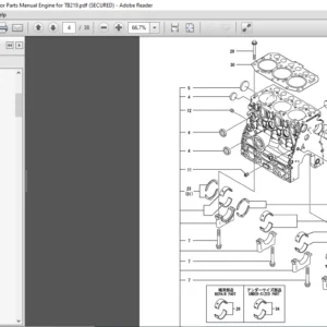 TAKEUCHI TB219 Mini Excavator Parts Manual Engine for TB219 - PDF DOWNLOAD