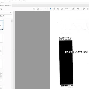 TAKEUCHI TB55UR Hydraulic Excavator Parts Manual - PDF DOWNLOAD