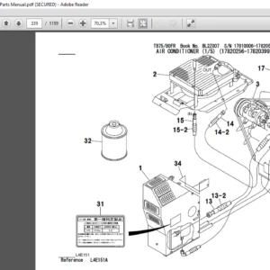 TAKEUCHI TB75FR , TB80FR Mini Excavator Parts Manual - PDF DOWNLOAD