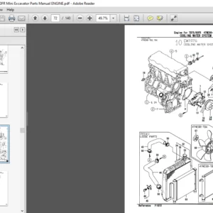 TAKEUCHI TB75FR , TB80FR Mini Excavator Parts Manual ENGINE - PDF DOWNLOAD