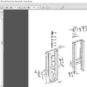 White I  Beam Uprights 2000 -12000 LB Forklift Trucks Parts Manual - PDF DOWNLOAD