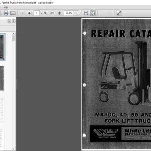 White MA30C 40 50 & 60C Forklift Trucks Parts Manual - PDF DOWNLOAD