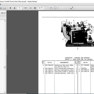 White ME30 50 & ME30S 50B Electric Forklift Trucks Parts Manual - PDF DOWNLOAD
