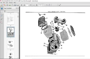 White Mobilift MSA 20 20II 25 & 25II Forklift Trucks Parts Manual - PDF DOWNLOAD