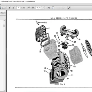 White Mobilift MSA 20 20II 25 & 25II Forklift Trucks Parts Manual - PDF DOWNLOAD