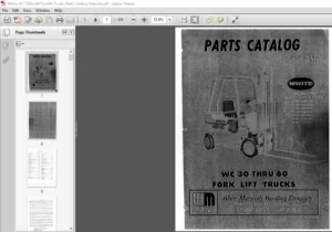 White WC 30thru60 Forklift Trucks Parts Catalog Manual - PDF DOWNLOAD