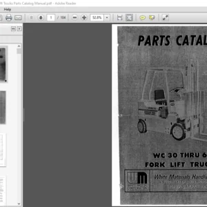 White WC 30thru60 Forklift Trucks Parts Catalog Manual - PDF DOWNLOAD