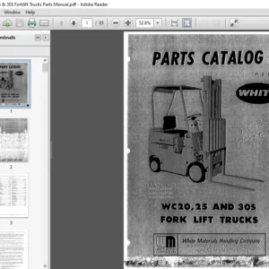 White WC20 25 & 30S Forklift Trucks Parts Manual - PDF DOWNLOAD