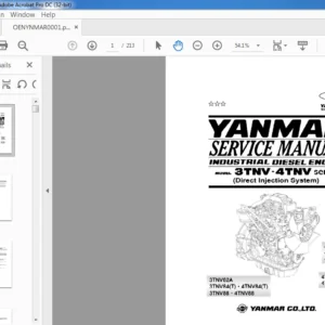 YANMAR 3TNV-4TNV Series Diesel Engine Service Manual  - PDF DOWNLOAD