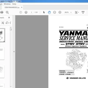 Yanmar 3TNV-4TNV Series DX80R Diesel Engine Service Manual - PDF DOWNLOAD