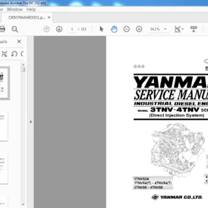 Yanmar 3TNV-4TNV Series Diesel Engine Service Manual  - PDF DOWNLOAD