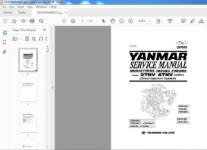 Yanmar 3TNV-4TNV Series Diesel Engine Service Manual  - PDF DOWNLOAD