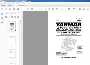 Yanmar 3TNV-4TNV Series Diesel Engine Repair Manual PDF Download
