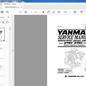 Yanmar 3TNV-4TNV Series Diesel Engine Service Manual - PDF DOWNLOAD