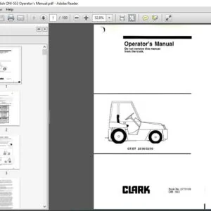 Clark Forklift CT250 English OM-553 Operator's Manual