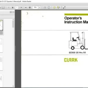Clark Forklift E235 and E355 English OI-337 Operator's Manual