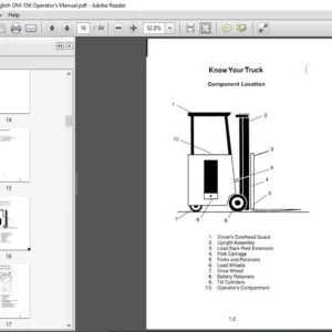 Clark Forklift ESM245 English OM-556 Operator's Manual