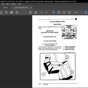 Clark Forklift GCX GPX710U, GCX GPX711 English OM-593 Operator's Manual