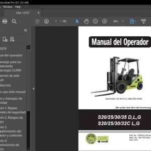 Clark Forklift S232, S232C Portuguese OM-1078 Operator's Manual