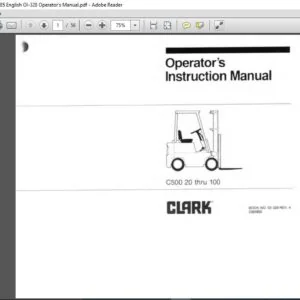 Clark Forklift (Y)235, (Y)355, (Y)685 English OI-328 Operator's Manual