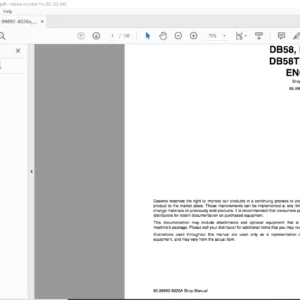 DAEWOO DOOSAN DB58, DB58T & DB585TI EXCAVATOR DIESEL ENGINE SHOP MANUAL - PDF DOWNLOAD