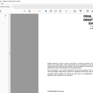 DAEWOO DOOSAN DB58, DB58T & DB5BTI EXCAVATOR DIESEL ENGINE SHOP MANUAL - PDF DOWNLOAD