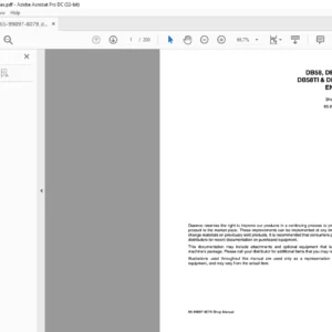 DAEWOO DOOSAN Excavator DB58,DB58S,DB58T DB58TI & DB58TIS DIESEL ENGINE Shop Manual - PDF DOWNLOAD
